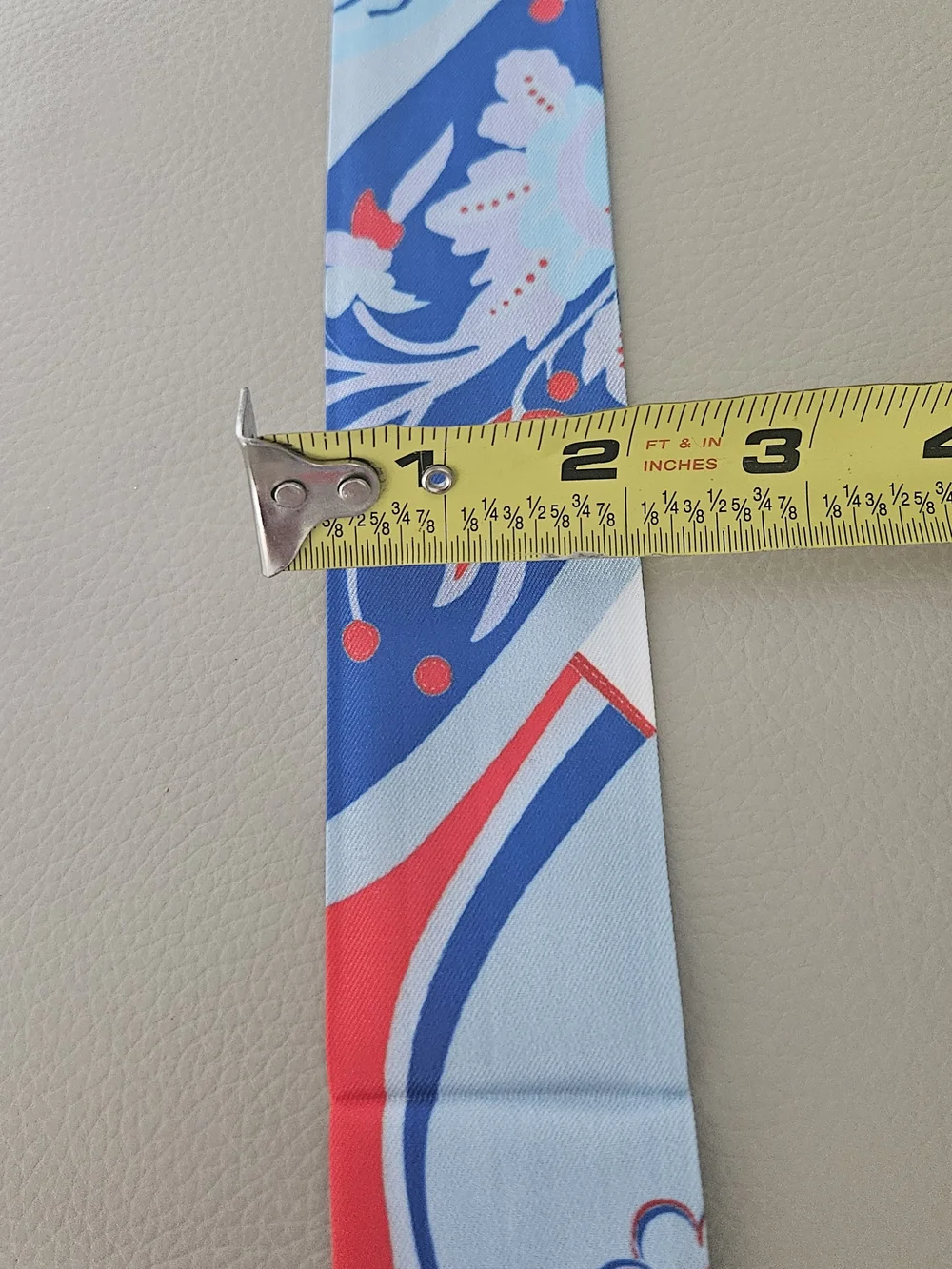 Hermes Like Silky Twilly Scarfs  - Red & Light Blue